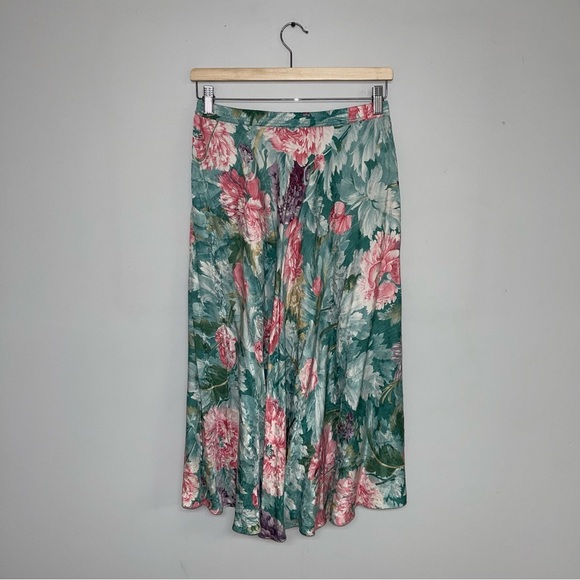 Vintage Silk Skirt Women's Size Small Floral Midi Anne Crimmins Umi Collection‎ - Picture 5 of 9